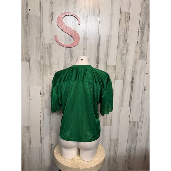 Alleson Athletic Green Mesh Football Jersey | Youth L/XL Fits Women’s Small - Picture 4 of 6